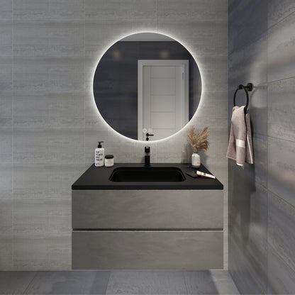 Circo Frameless Round LED Bathroom Mirror Mirror Lumixe 600mm Standard