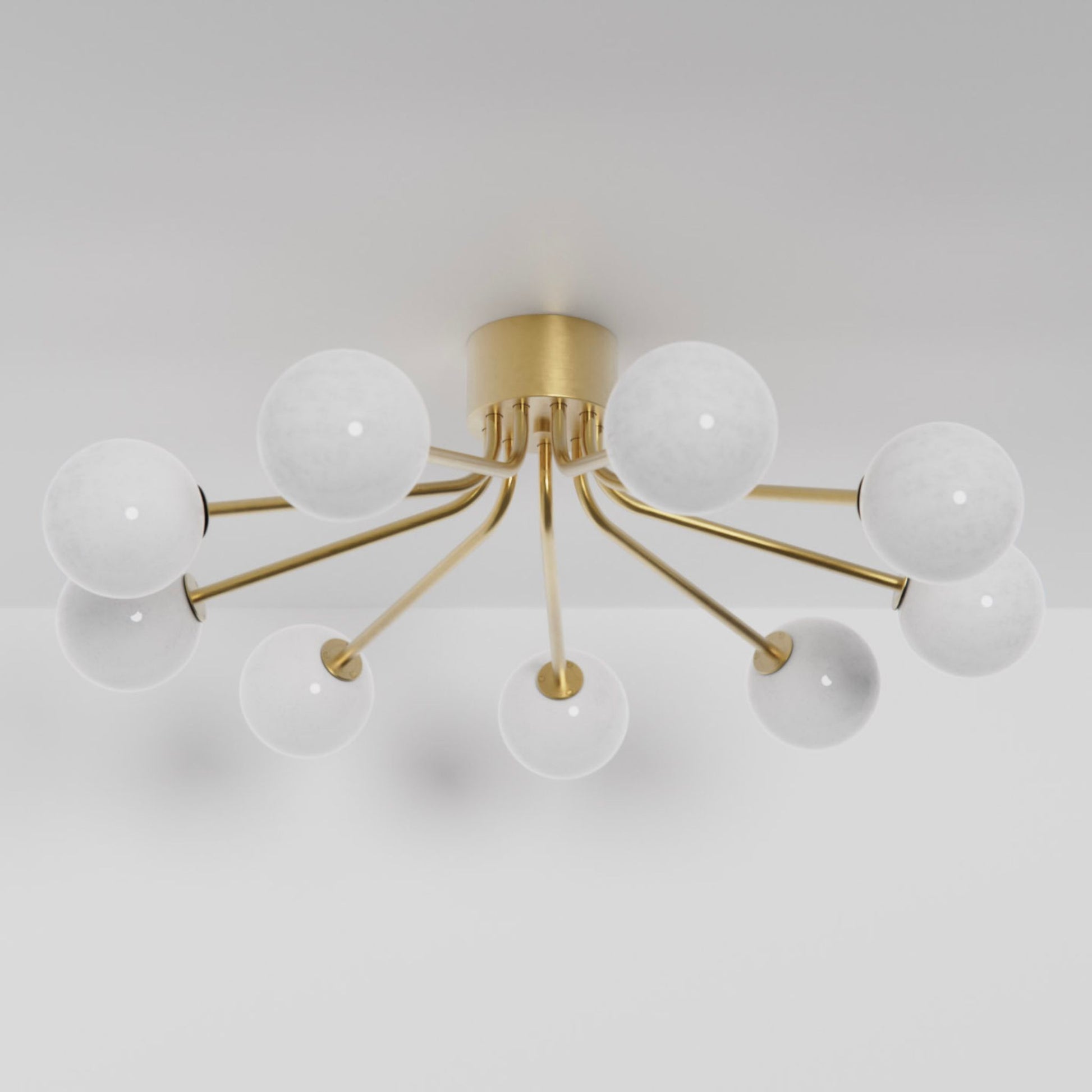 Orbit 9-Arm Glass Sphere Chandelier Chandelier ILANEL Cloudy