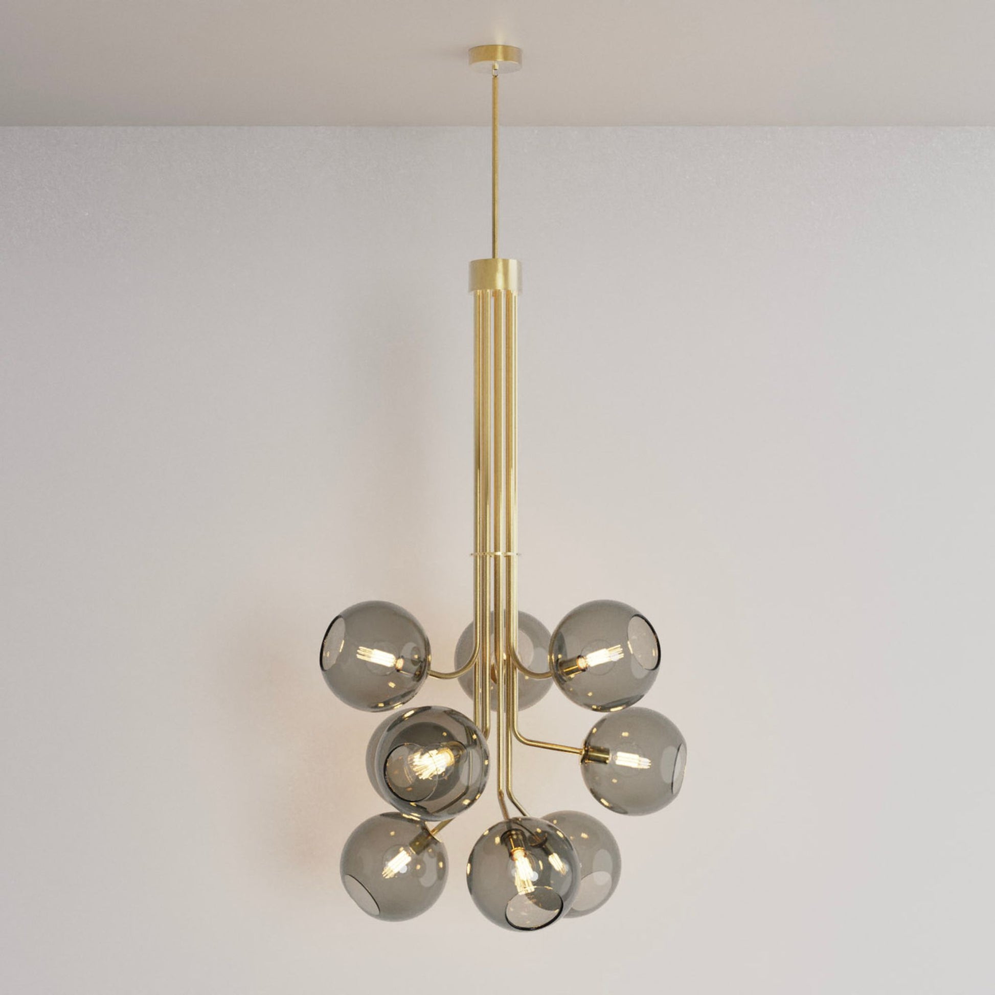 Tree of Light Nine Branch Chandelier Chandelier ILANEL Aged Brass