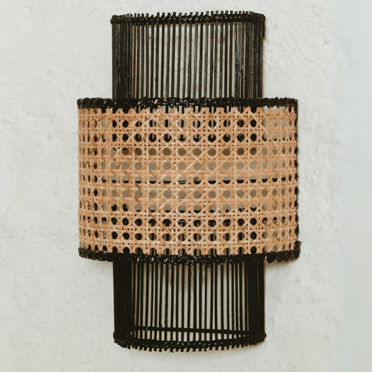 Shanghai Natural Rattan Wall Sconce Wall Light Gypset Cargo