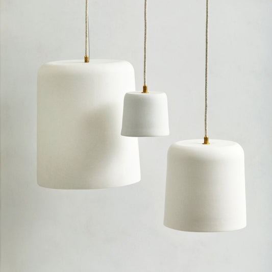 Dawn Small Ceramic Pendant Light Pendant Light Studio Enti White Brass