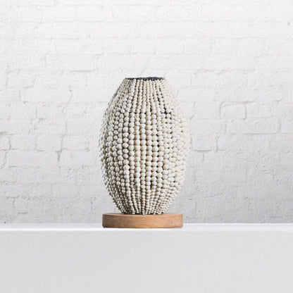 Barrel Handmade Clay Table Lamp Table Lamp Klaylife White