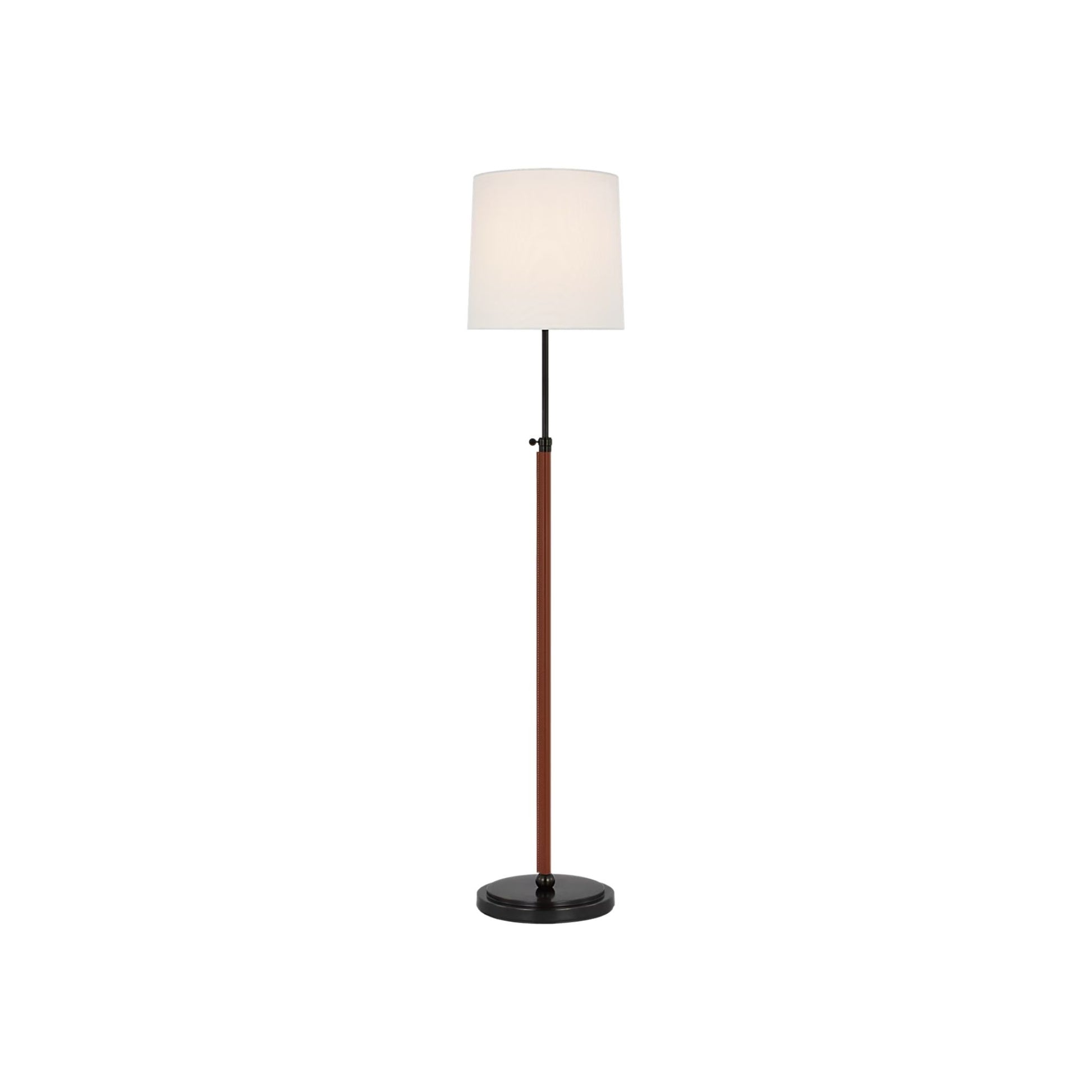 Thomas O'Brien Bryant Leather Wrapped Floor Lamp - Brass Floor Lamp Bloomingdales Lighting Bronze