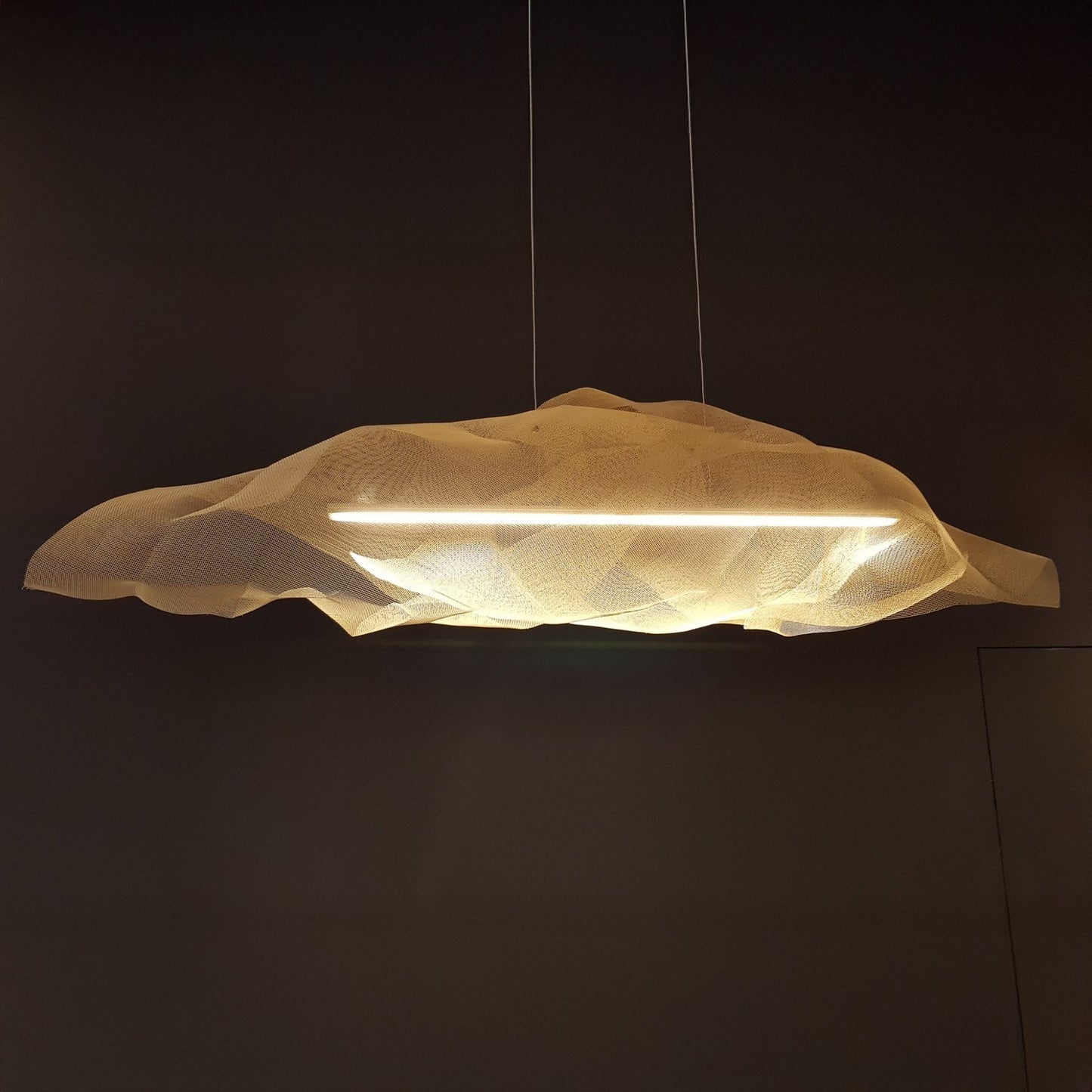 Juan Orts Aura Steel Mesh Pendant Light - Hand Painted Gold