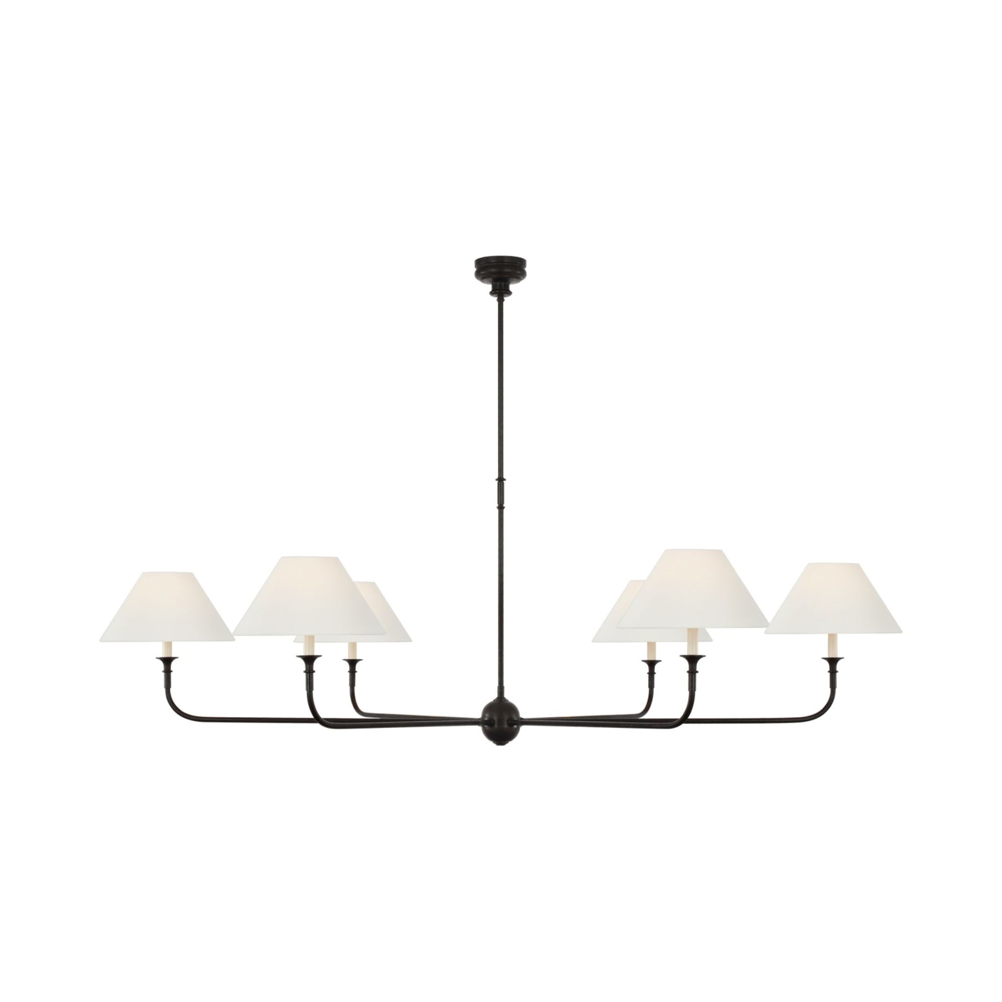 Thomas O'Brien Piaf Oversized Chandelier - Aged Iron & Ebonized Oak Chandelier Bloomingdales Lighting