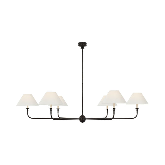 Thomas O'Brien Piaf Oversized Chandelier - Aged Iron & Ebonized Oak Chandelier Bloomingdales Lighting