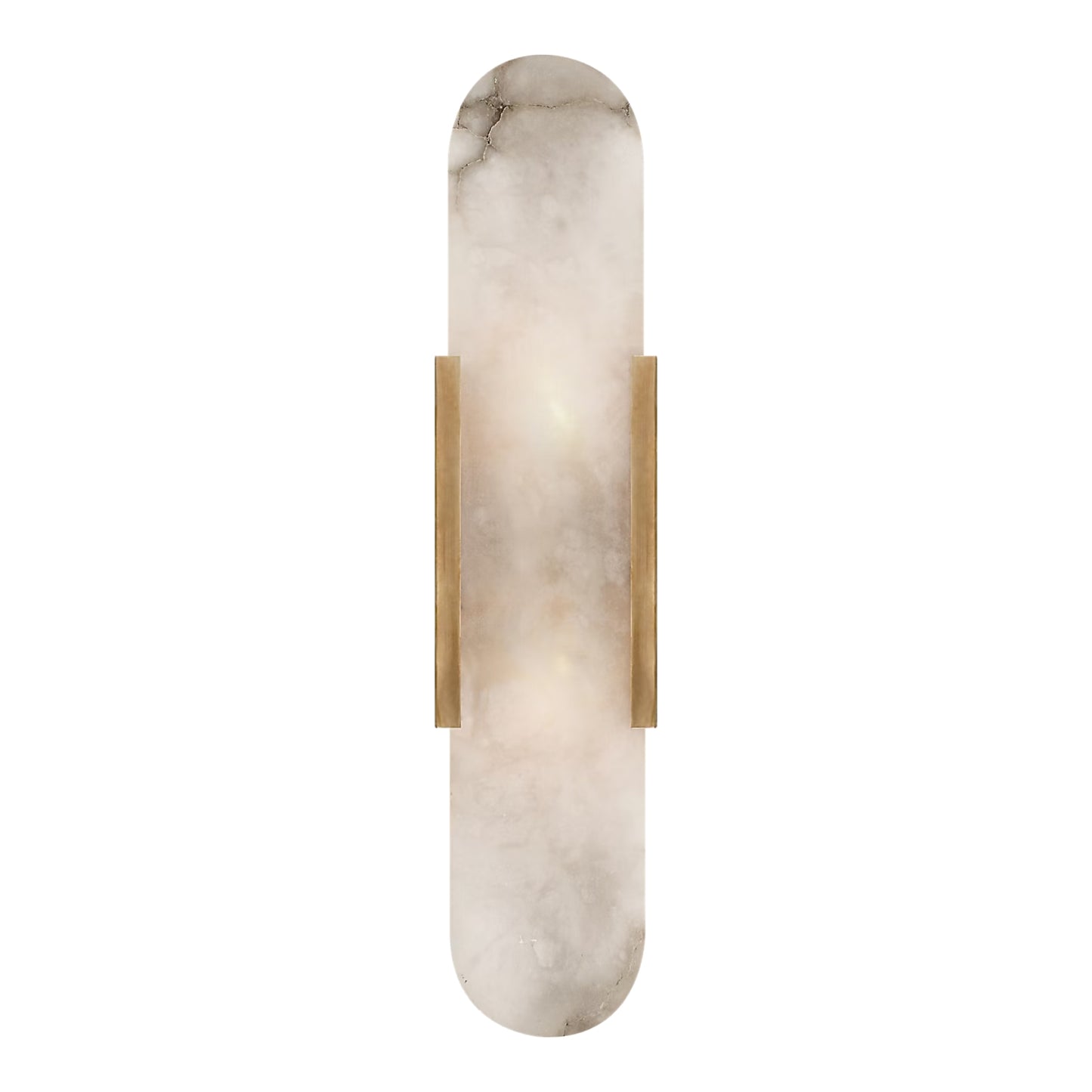 Kelly Wearstler Melange Elongated 20" Alabaster Wall Sconce Wall Light Bloomingdales Lighting Brass 20" Globes