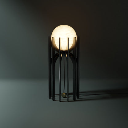 Stella Mini Tower Table Lamp Table Lamp ILANEL Brushed Black Mini Tower