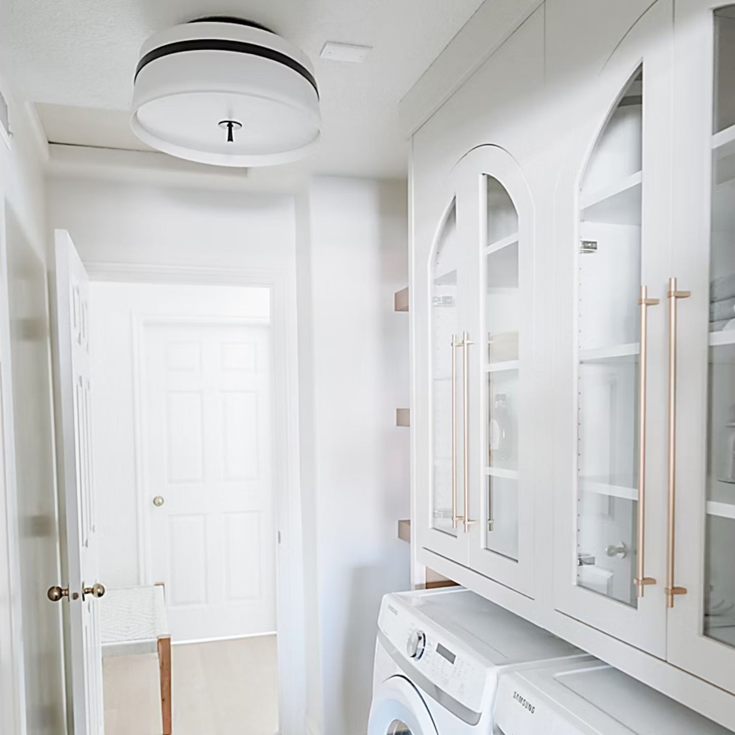 Alexa Hampton Cordtlandt Small Semi-Flush Mount Ceiling Light - Aged Iron Ceiling Fluh Mount Bloomingdales Lighting