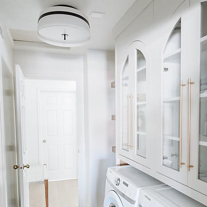 Alexa Hampton Cordtlandt Small Semi-Flush Mount Ceiling Light - Aged Iron Ceiling Fluh Mount Bloomingdales Lighting