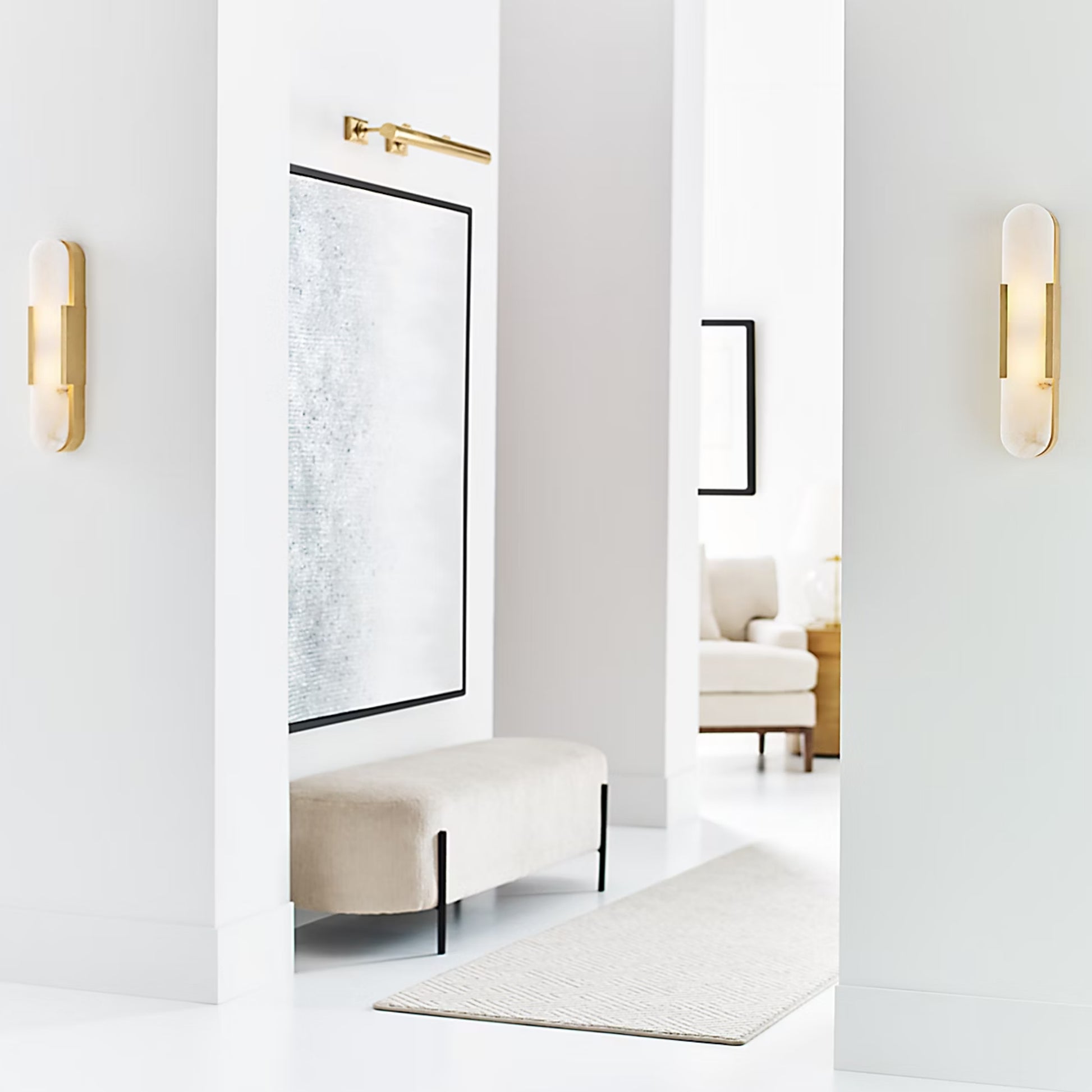 Kelly Wearstler Melange Elongated 20" Alabaster Wall Sconce Wall Light Bloomingdales Lighting