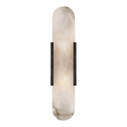 Kelly Wearstler LED Melange Elongated 20" Alabaster Wall Sconce Wall Light Bloomingdales Lighting Bronze 20" Globes