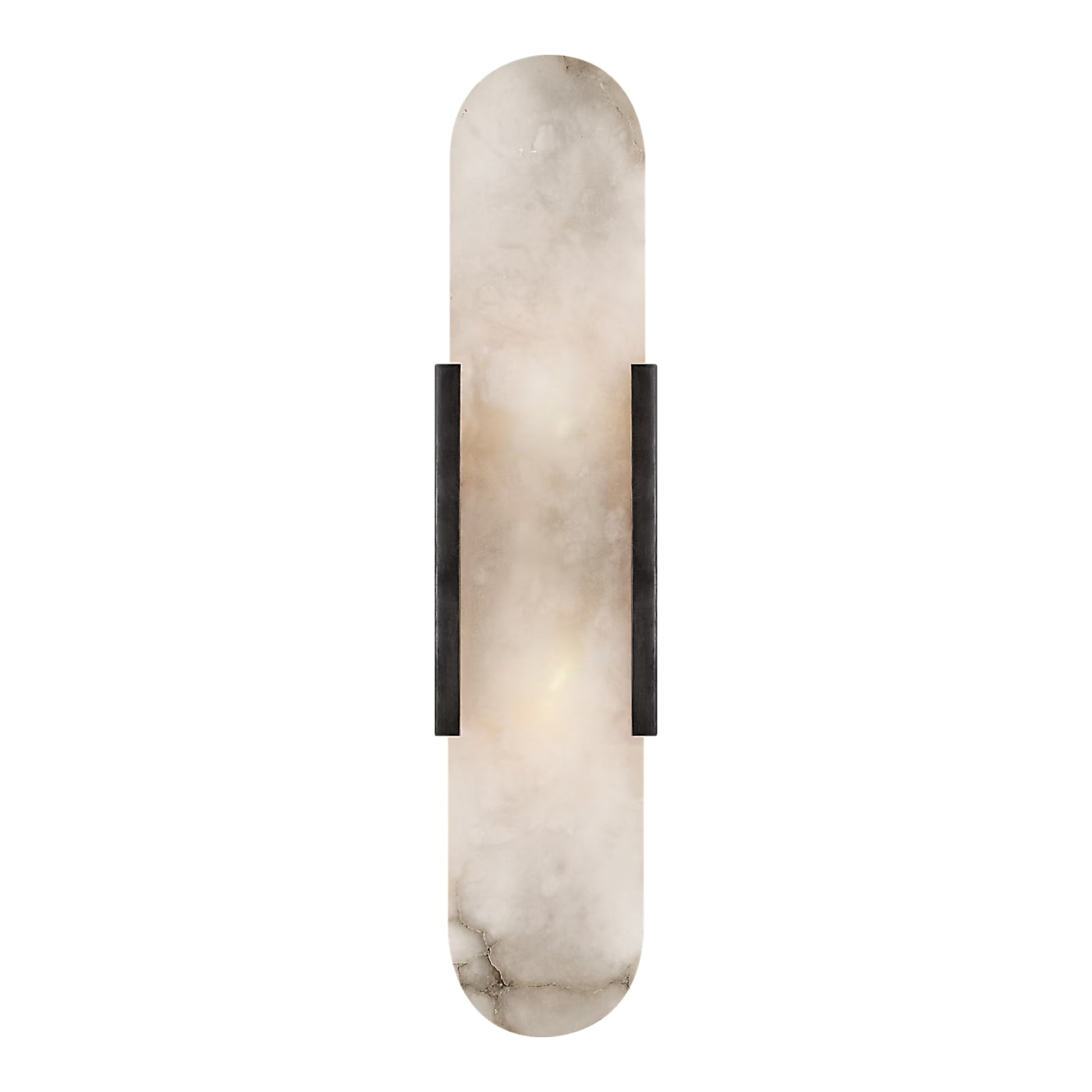 Kelly Wearstler Melange Elongated 20" Alabaster Wall Sconce Wall Light Bloomingdales Lighting Bronze 20" Globes