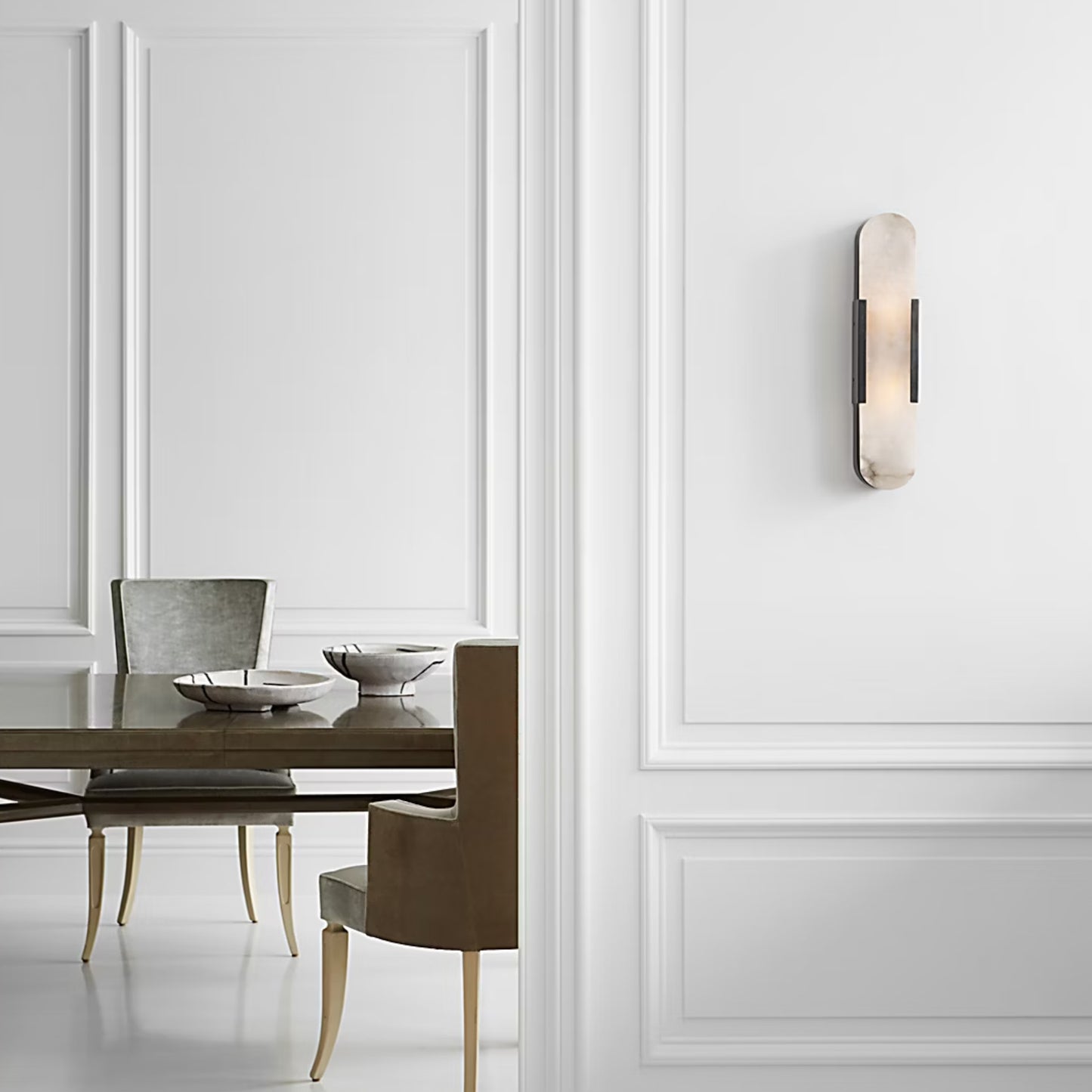 Kelly Wearstler Melange Elongated 20" Alabaster Wall Sconce Wall Light Bloomingdales Lighting