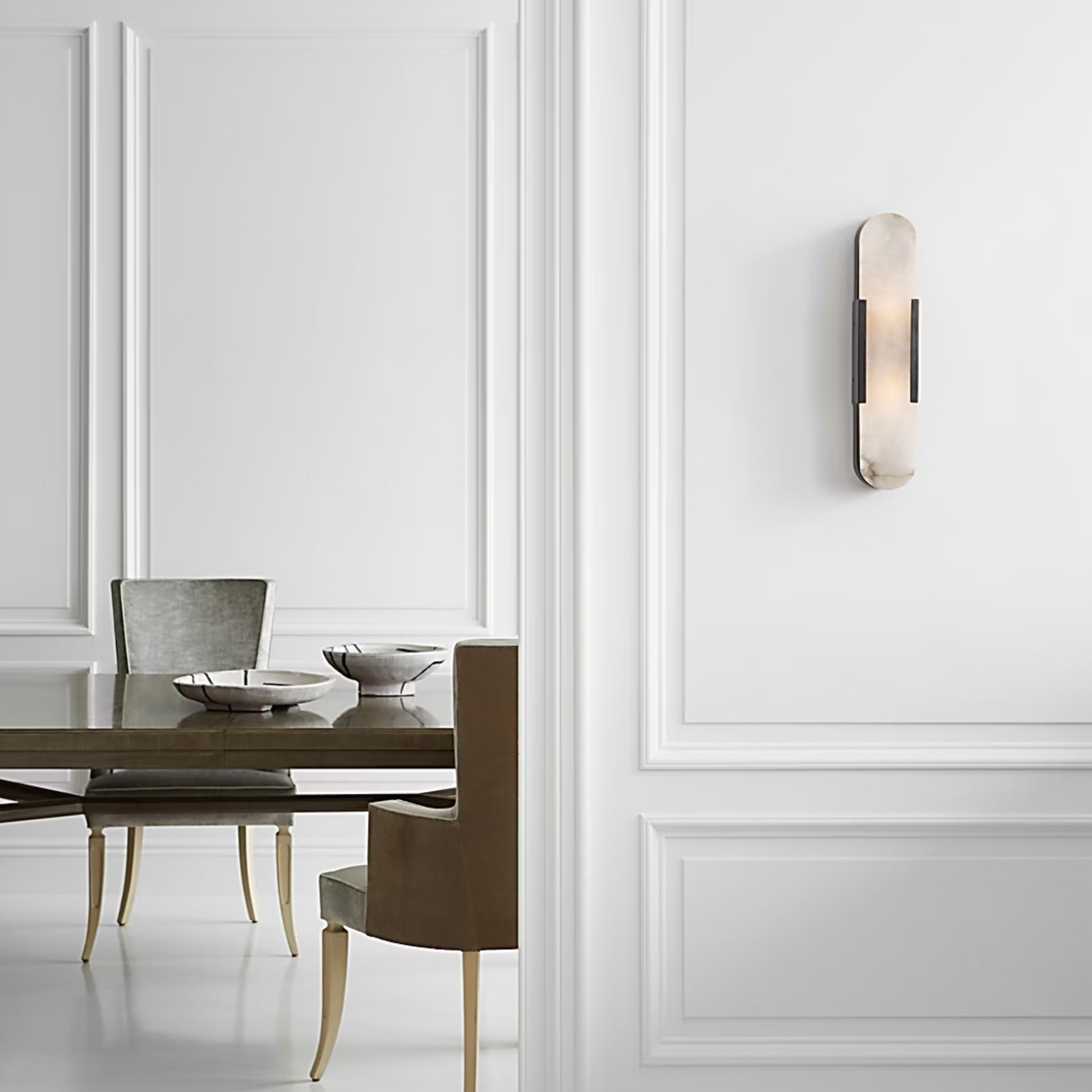 Kelly Wearstler Melange Elongated 20" Alabaster Wall Sconce Wall Light Bloomingdales Lighting