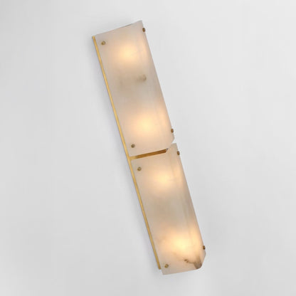 AERIN Clayton 25" Alabaster Wall Sconce - Brass