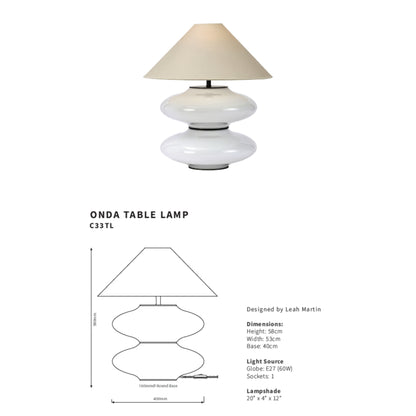 Leah Martin Onda Glass Table Lamp - Bronze Wall Light Bloomingdales Lighting