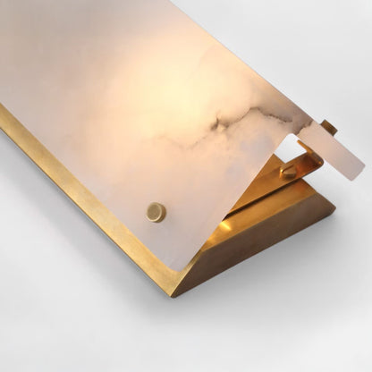AERIN Clayton 25" Alabaster Wall Sconce - Brass