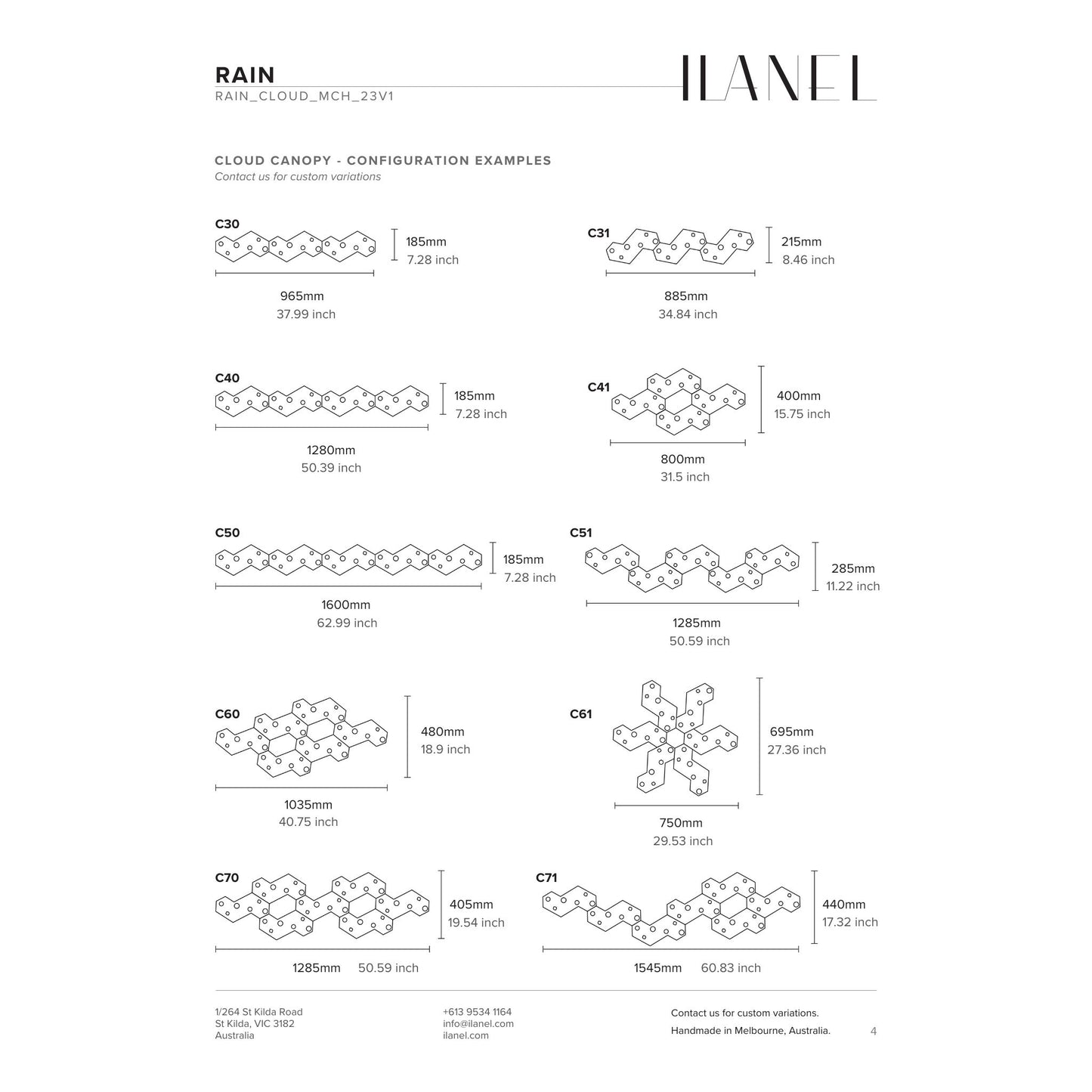 Rain Multi Drop Pendant Light Pendant Light ILANEL