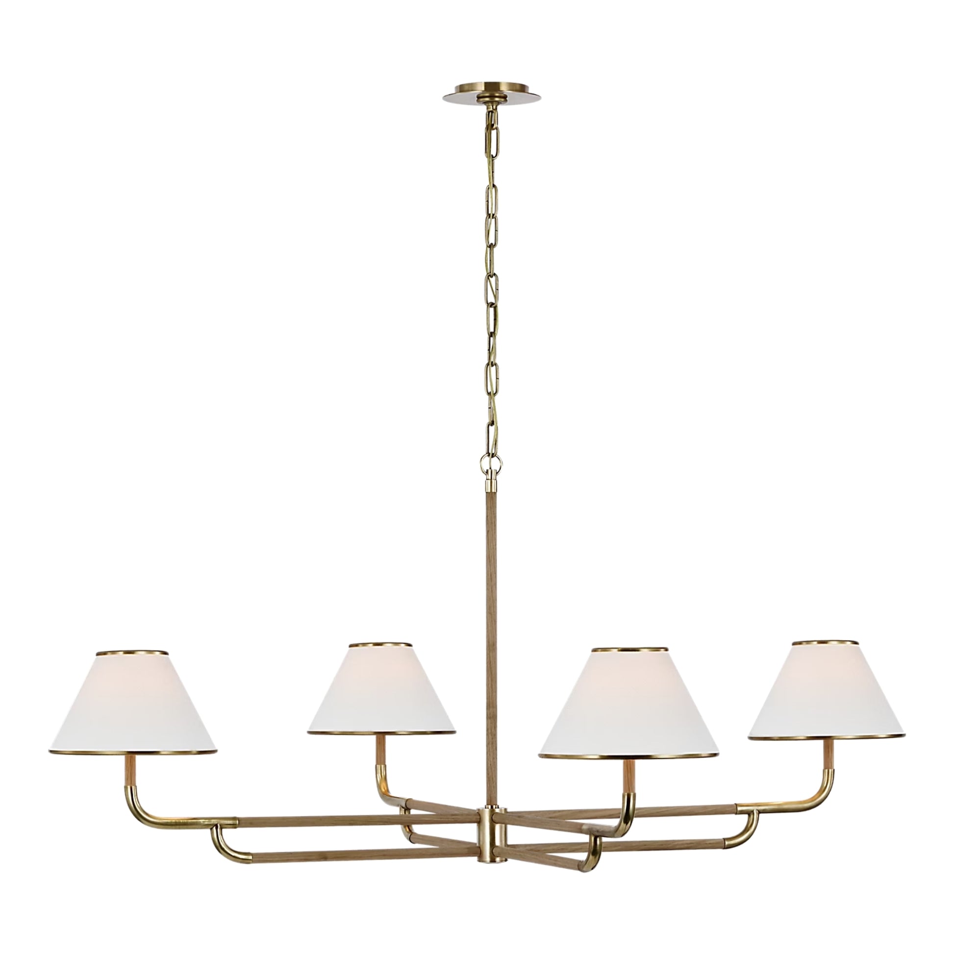 Marie Flanigan Rigby Grande Linen Chandelier - Brass Chandelier Bloomingdales Lighting