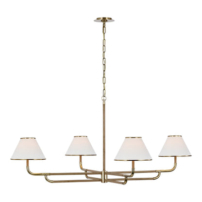 Marie Flanigan Rigby Grande Linen Chandelier - Brass Chandelier Bloomingdales Lighting