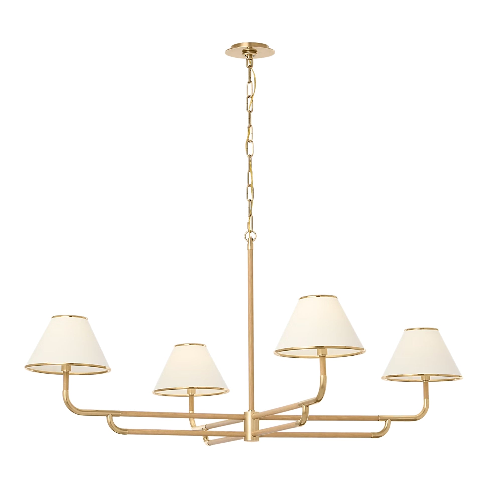 Marie Flanigan Rigby Grande Linen Chandelier - Brass Chandelier Bloomingdales Lighting