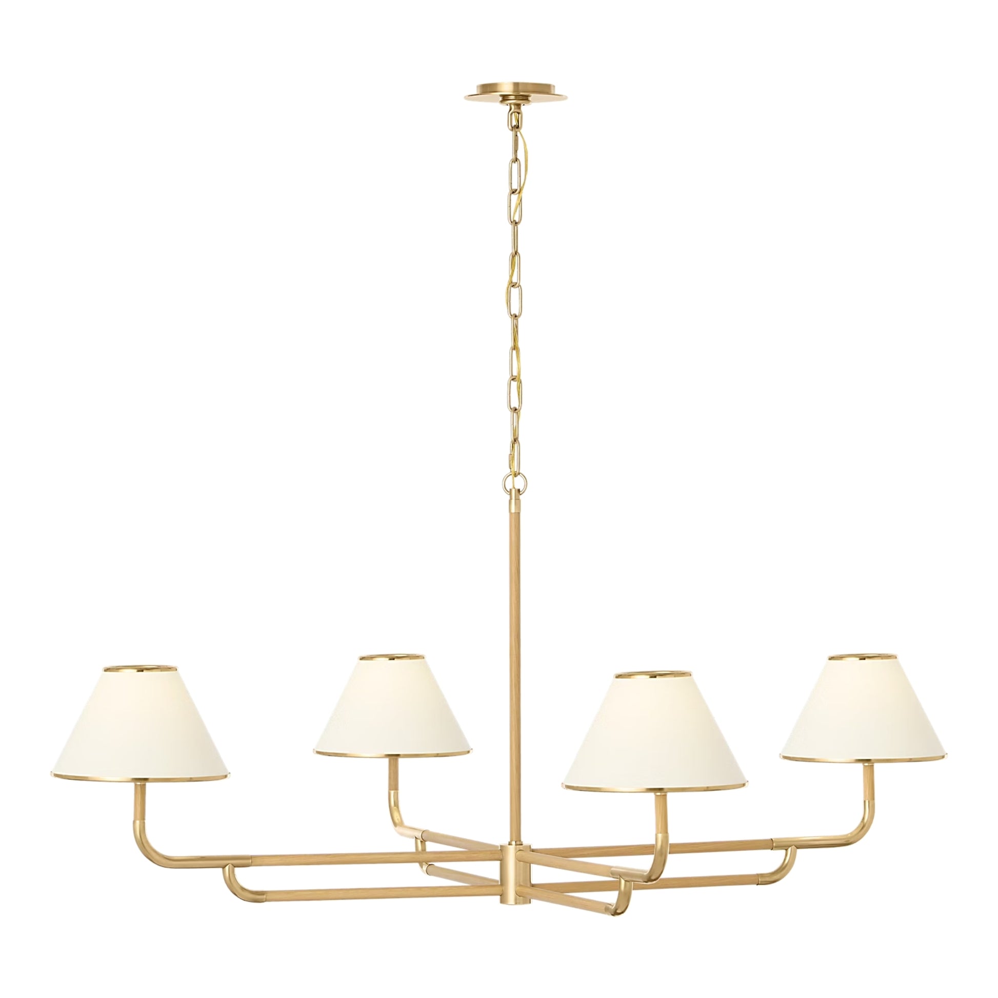 Marie Flanigan Rigby Grande Linen Chandelier - Brass Chandelier Bloomingdales Lighting