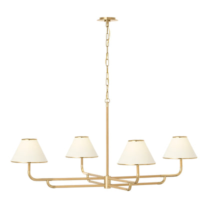 Marie Flanigan Rigby Grande Linen Chandelier - Brass Chandelier Bloomingdales Lighting
