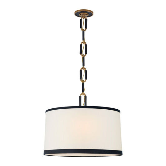 Ralph Lauren Cody Medium Hanging Shade Pendant Light - Brass & Navy Leather Trim Pendant Light Bloomingdales Lighting