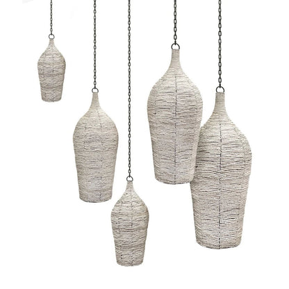 Cocoon Beaded Handmade Clay Pendant Light Pendant Light Klaylife Small
