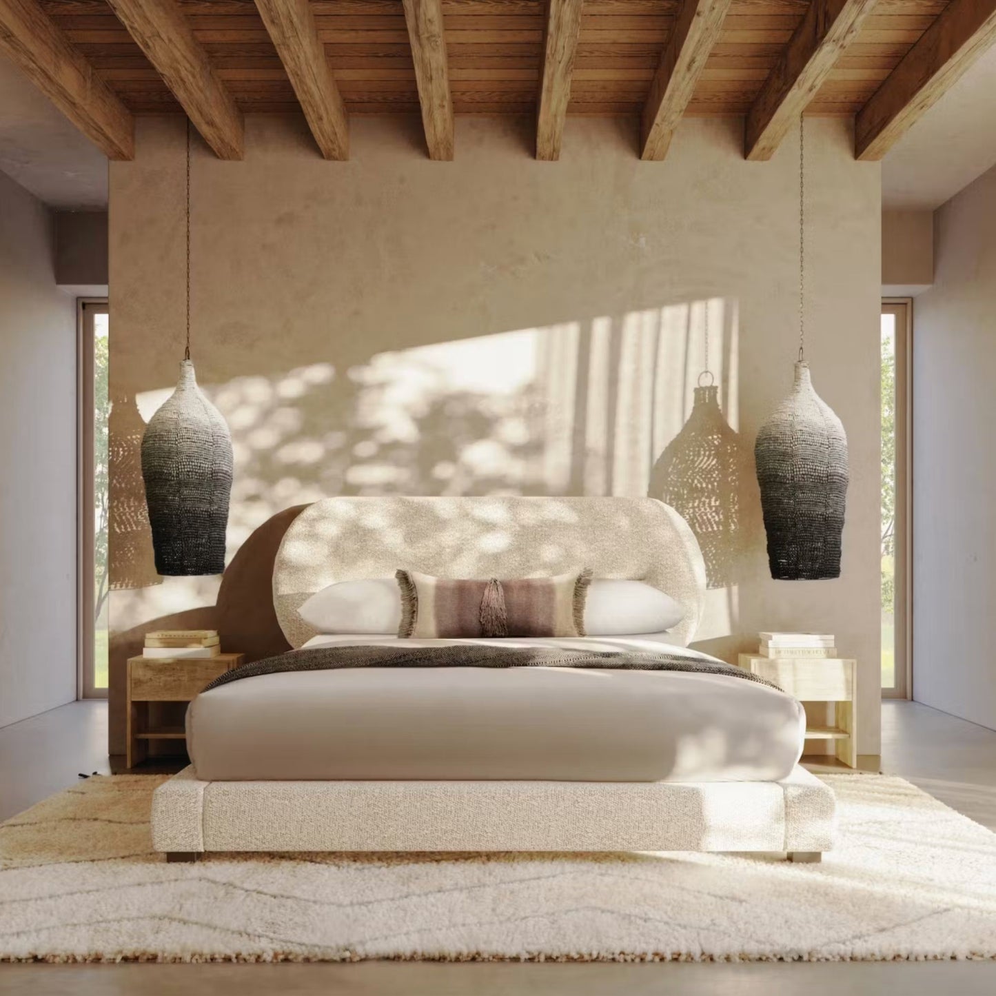 Cocoon Beaded Handmade Clay Pendant Light Pendant Light Klaylife