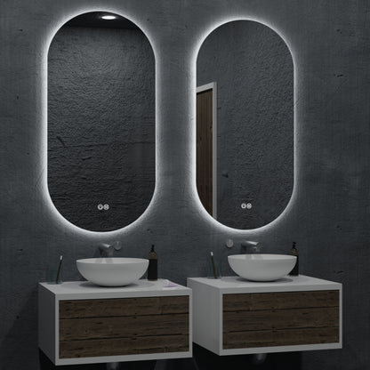 Orvis Frameless Oval LED Bathroom Mirror Mirror Lumixe