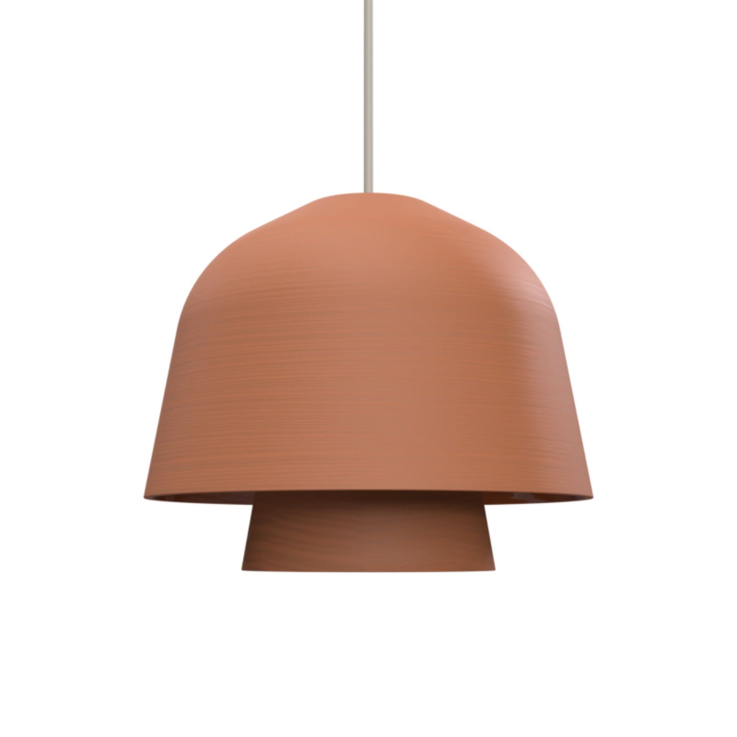 Okina Double Suspension Clay Pendant Light Pendant Light Klaylife Dark Terracotta