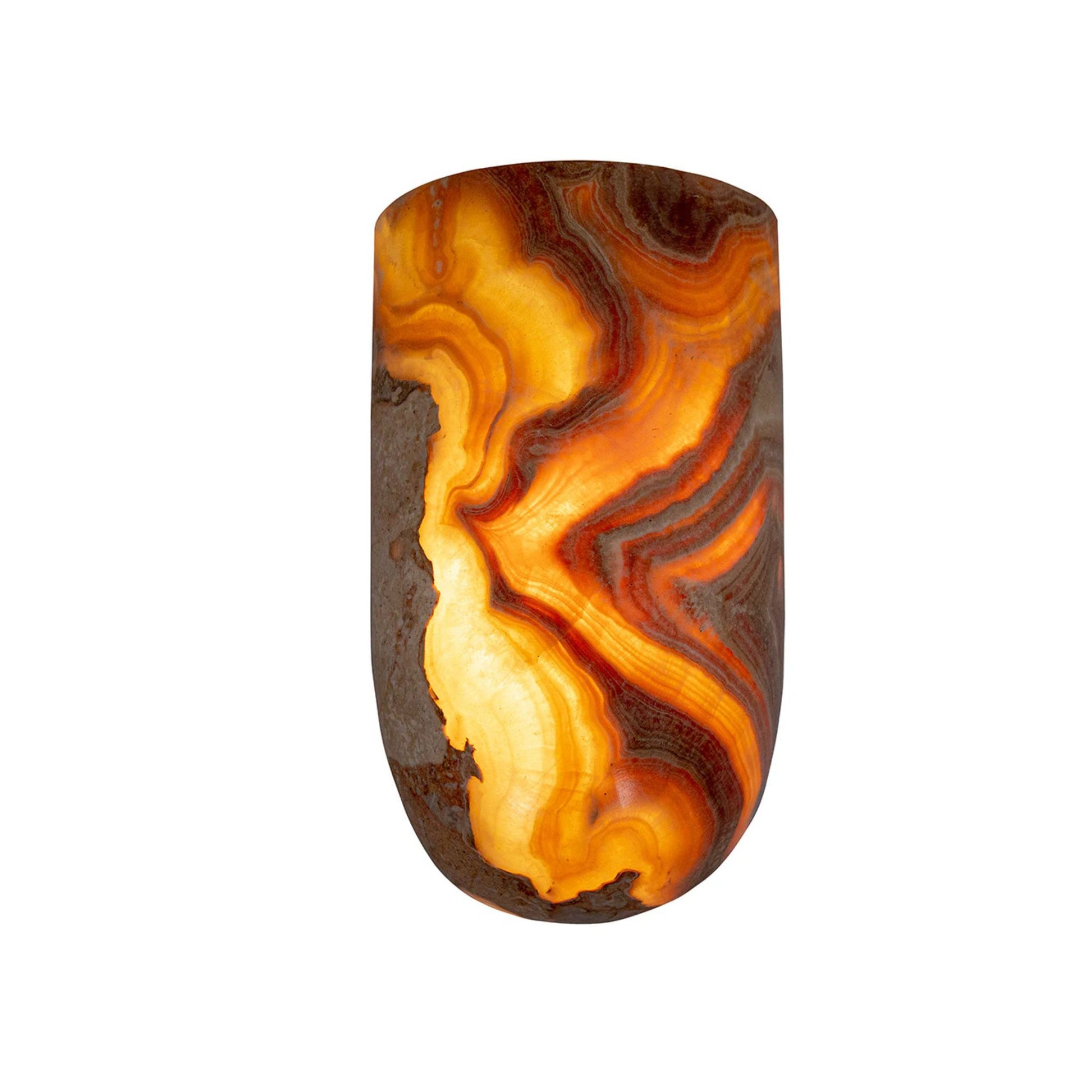 Astria Polished Onyx Wall Sconce Wall Light Bisque Interiors
