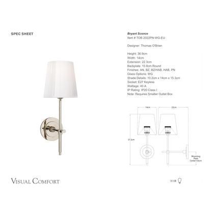 Thomas O'Brien Bryant Glass Wall Sconce Wall Light Bloomingdales Lighting