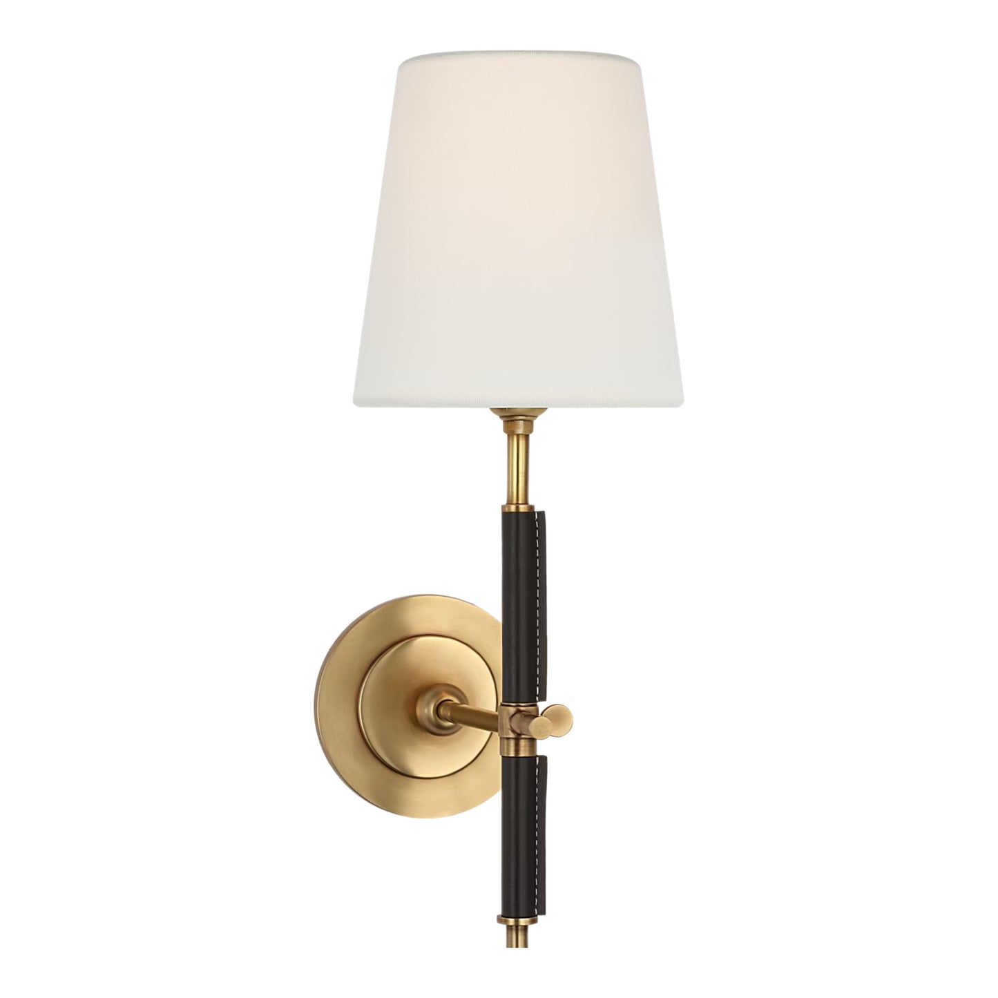 Thomas O'Brien Bryant Leather Wrapped Wall Sconce Wall Light Bloomingdales Lighting Brass