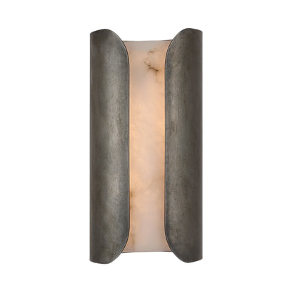 Anne-Marie Barton Armise 14" Alabaster Wall Sconce Wall Light Bloomingdales Lighting Mottled Pewter