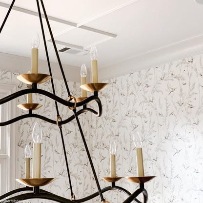 Barry Goralnick Choros Two-Tier Chandelier - Aged Iron Pendant Light Bloomingdales Lighting   