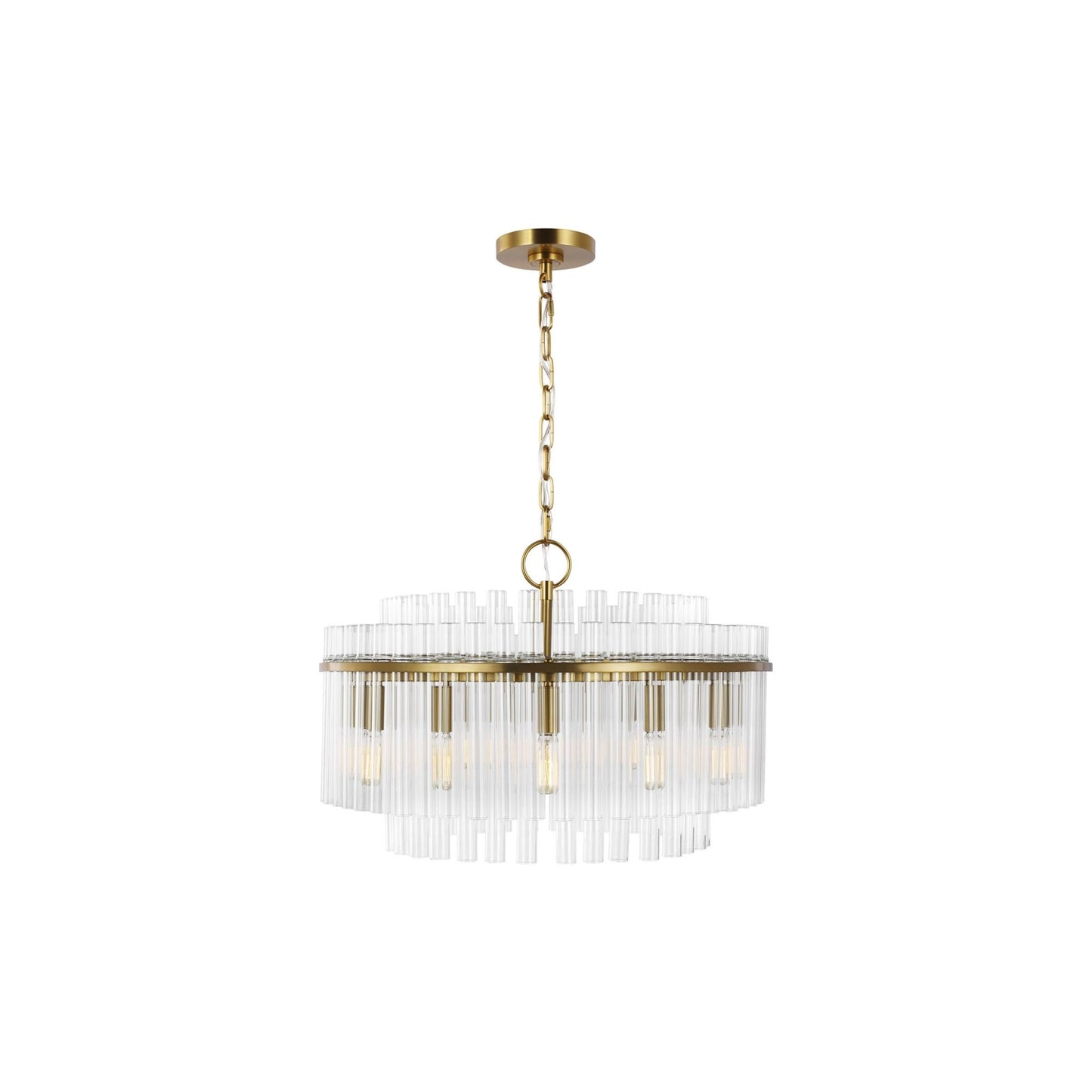Chapman & Myers Beckett Medium Glass Chandelier - Brass Chandelier Bloomingdales Lighting