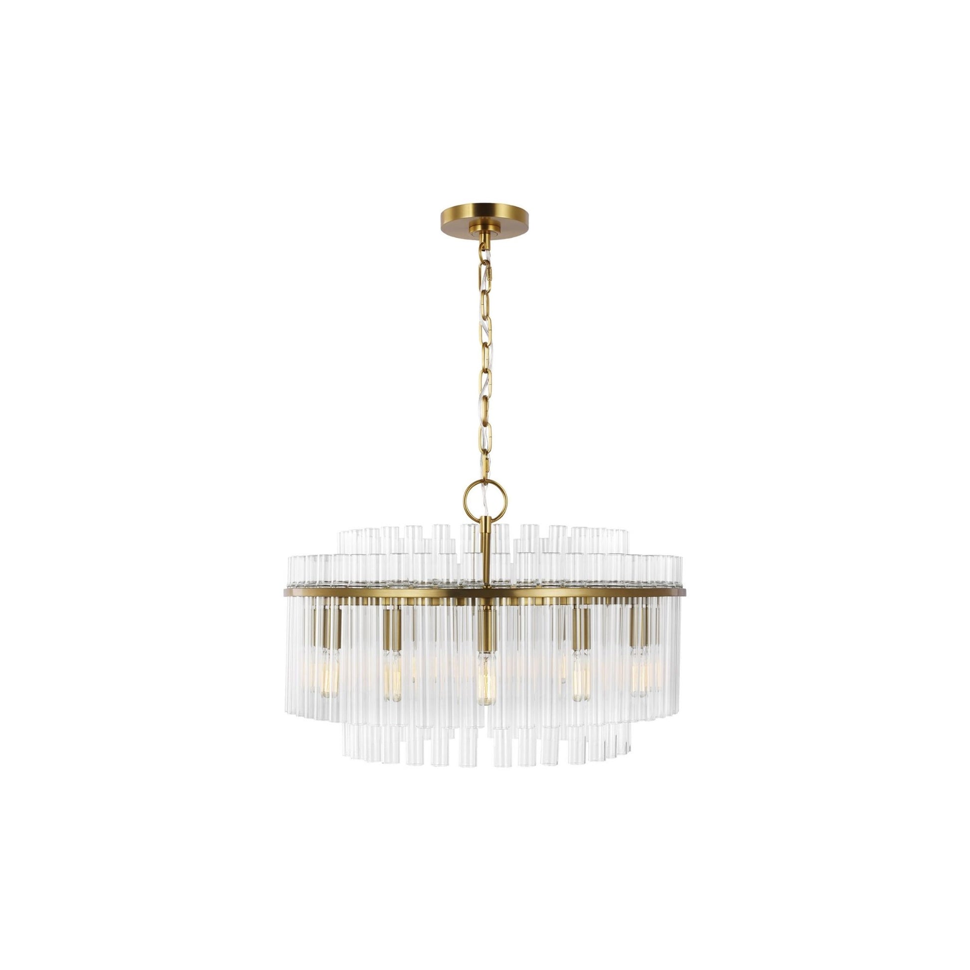 Chapman & Myers Beckett Medium Glass Chandelier - Brass Chandelier Bloomingdales Lighting