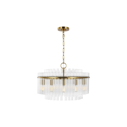 Chapman & Myers Beckett Medium Glass Chandelier - Brass Chandelier Bloomingdales Lighting