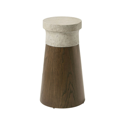 Theodore Alexander Catalina Small Accent Table - Earth and Mineral Composite