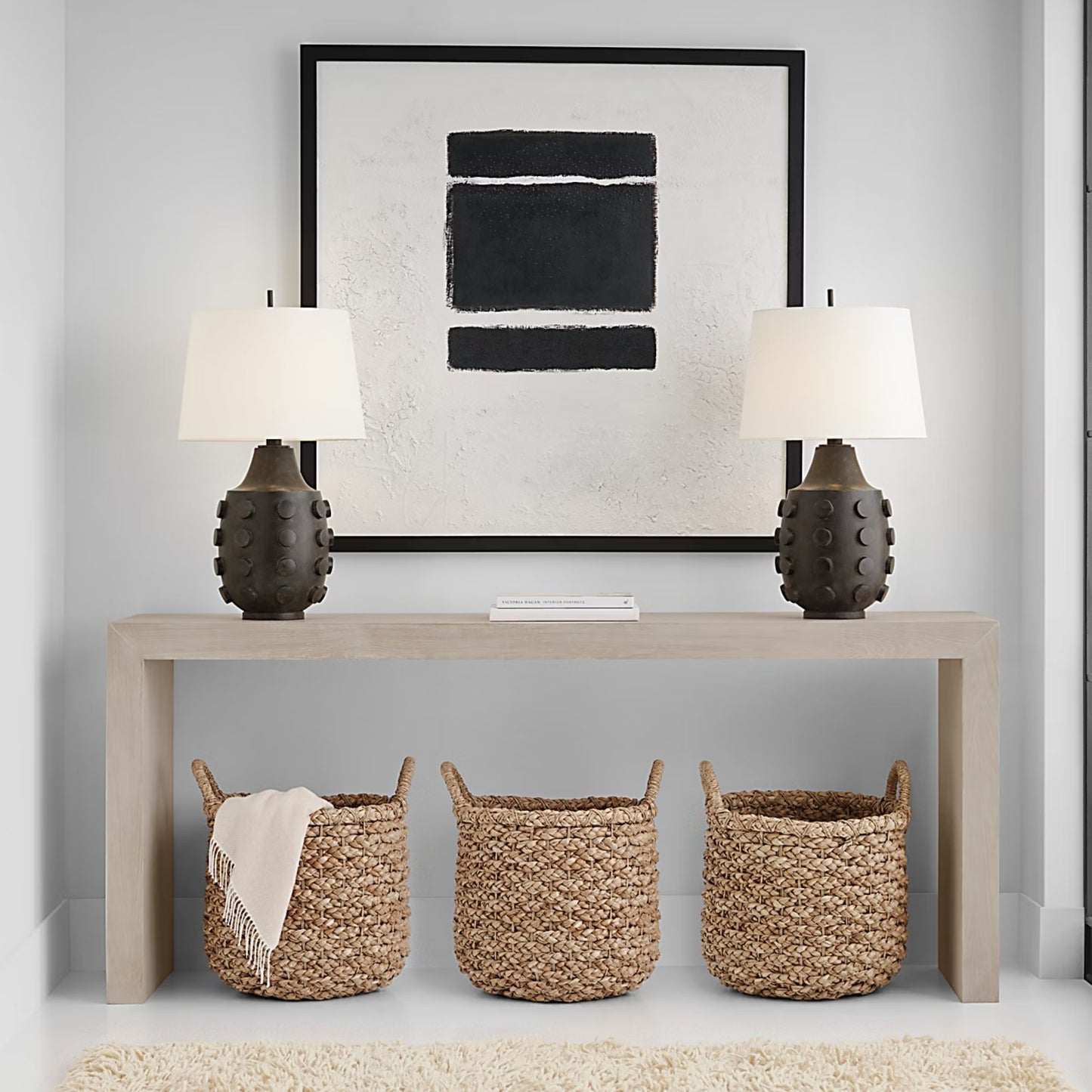 Thomas O'Brien Orly Large Linen Table Lamp Table Lamp Bloomingdales Lighting