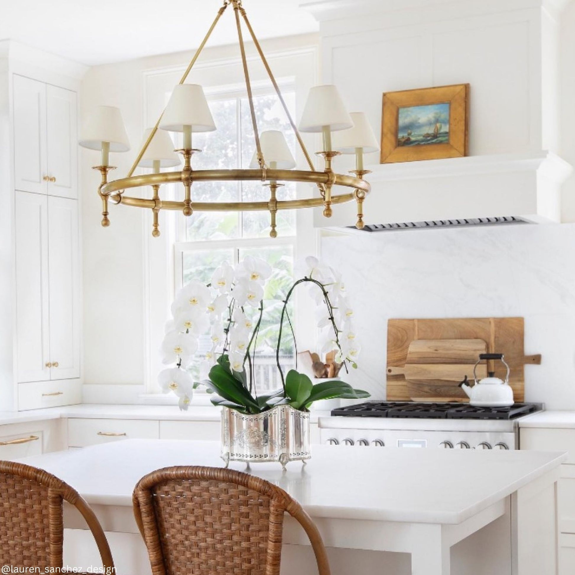 E. F. Chapman Classic Ring Chandelier - Brass Pendant Light Bloomingdales Lighting   