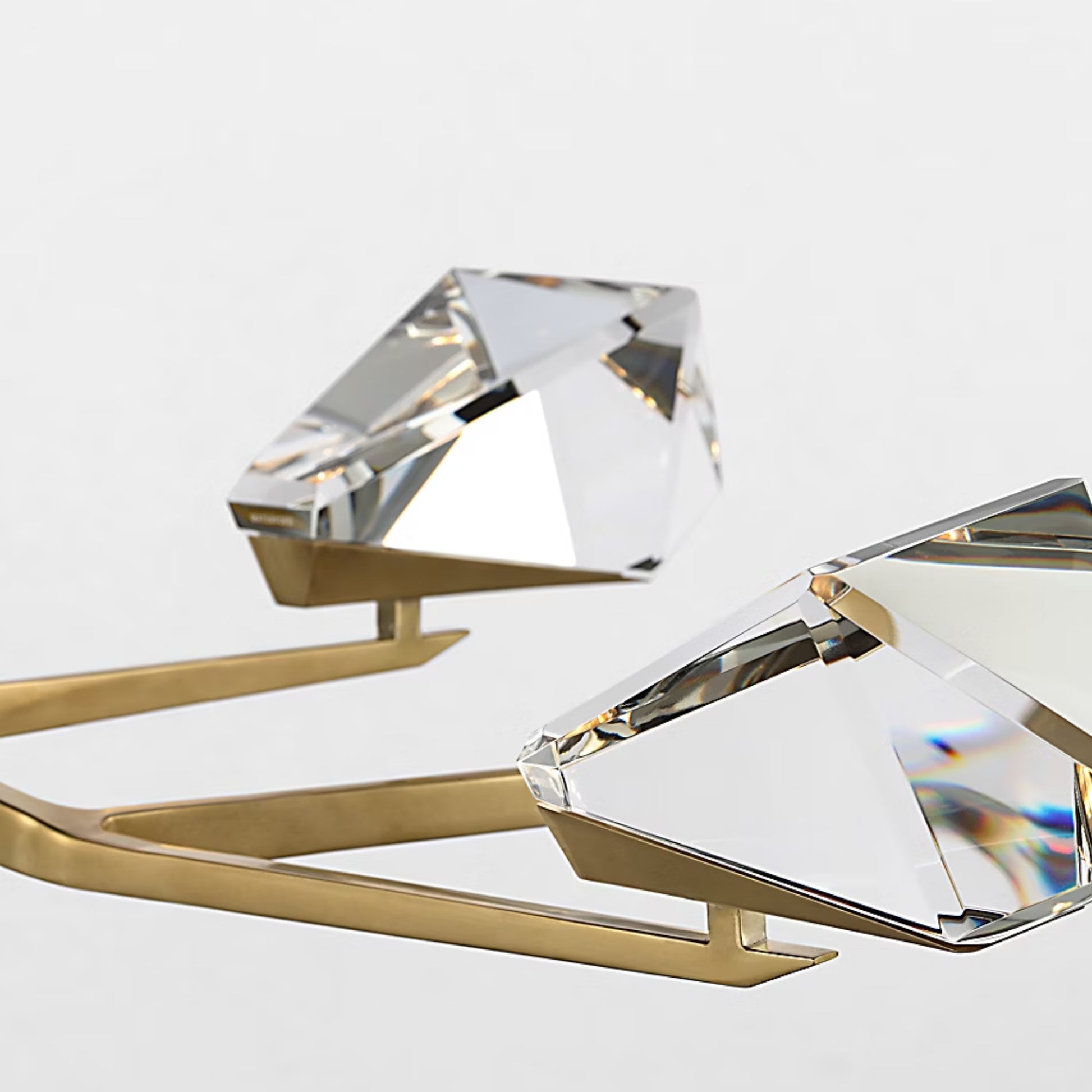 Waterford Carraig 53" 5 Light Crystal Chandelier - Natural Brass Chandelier Bloomingdales Lighting