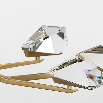 Waterford Carraig 53" 5 Light Crystal Chandelier - Natural Brass Chandelier Bloomingdales Lighting