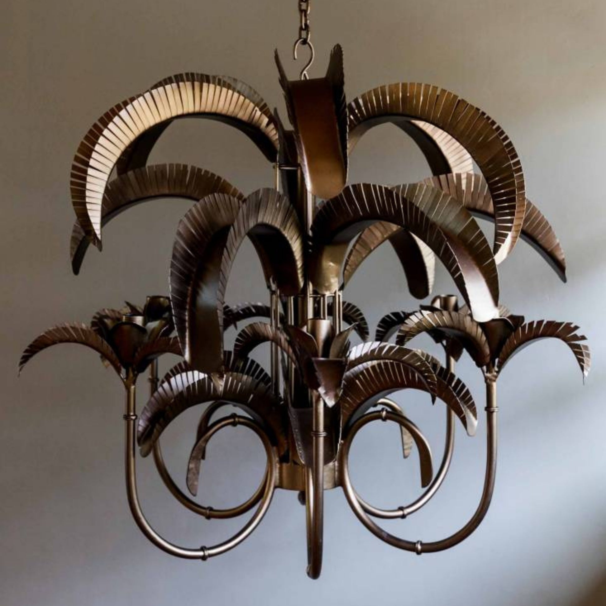 Cayman Island Palm Large Chandelier Chandelier Gypset Cargo Bronze Large