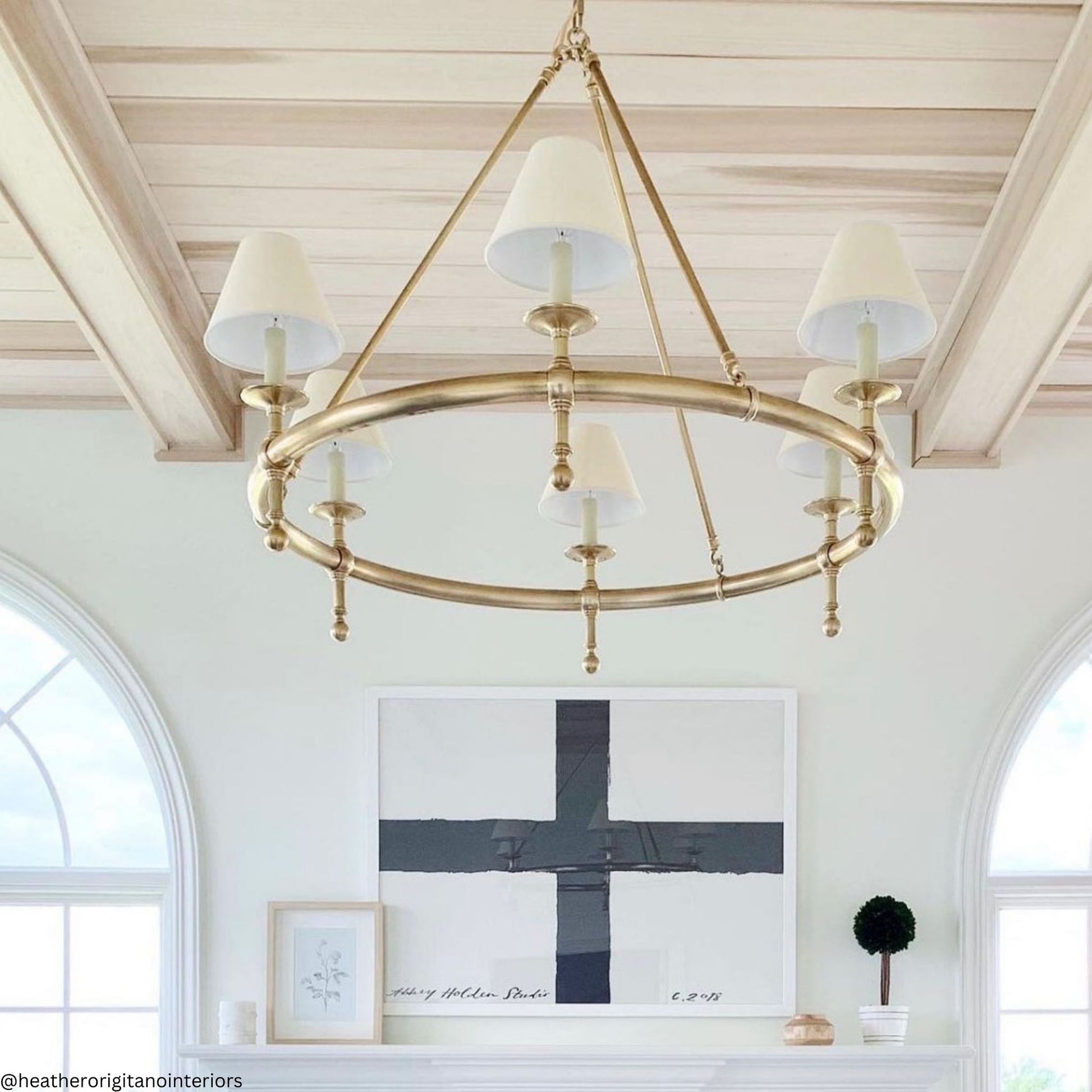 E. F. Chapman Classic Ring Chandelier - Brass Pendant Light Bloomingdales Lighting   