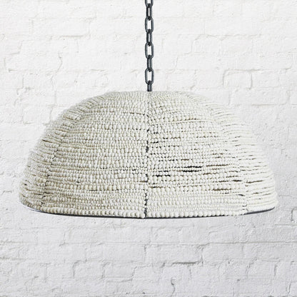 Dome Handmade Beaded Clay Pendant Light Pendant Light Klaylife Gunmetal Small