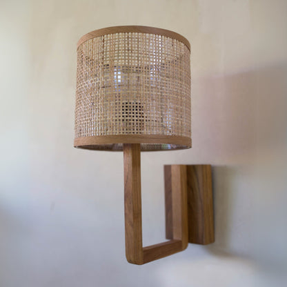 Copenhagen Natural Rattan Wall Sconce Wall Light Gypset Cargo